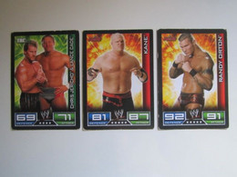 3 Cartes De Catch TOPPS SLAM ATTAX Trading Card Game - Trading Cards