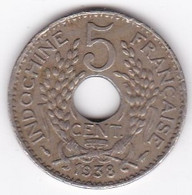 Indochine Française. 5 Cent 1938 , En Maillechort, Lec# 120 - Frans-Indochina