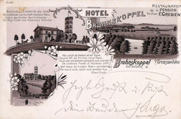 Hotel Bruhnskoppel Bei Gremsmühlen, Ost-Holstein. Restauration U. Pension, Besitzer F. Grebien. 1898. - Malente-Gremsmuehlen