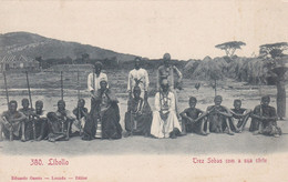 POSTCARD  PORTUGAL - AFRICA - OLD PORTUGUESE COLONY  - ANGOLA  - LIBOLLO - TREZ SOBAS COM A SUA CORTE - ETHNIC - Angola