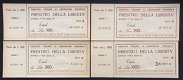 COMITATO TOSCANO DI LIBERAZIONE NAZIONALE PRESTITO DELLA LIBERTÀ 1944 1000 + 500 + 200 + 100 LIRE Asta 617 - Italië– 5 Lire