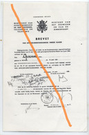 Brevet Officier-werktuigkundige 2 De Klasse. (15.06.1954) Opsomer Alex. Zeevaartpolitie (Antwerpen) (BAK-2) Oostende - Diploma & School Reports