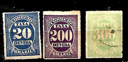 BRAZIL 1890 POSTAGE DUES TRIO - Postage Due