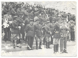 1938 VERDUN - ARRIVEE 40e REGIMENT D ARTILLERIE NORD AFRICAIN - GENERAUX LESCANNE LE SOURD OFFICIERS - PHOTO 17*12.5 CM - Guerre, Militaire