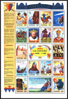 Guyana. 1999. Small Sheet 6695С-6711С. Millennium, Henry 4, El Cid, Crusaders, Conquest Of England. MNH. - Guyane (1966-...)
