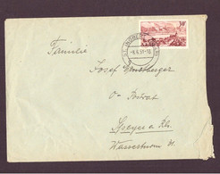 Saar Brief Mit Michel Nummer 285 St. Ingbert Nach Speyer 1951 - Other & Unclassified