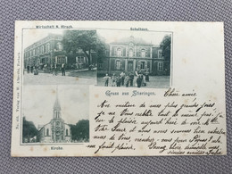 Stiring Wendel Stieringen 1901 Ecole Eglise Et Café Restaurant Hirsch Forbach Morsbach Schœneck Spicheren - Forbach