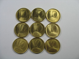 TEMPLATE LISTING ISRAEL  LOT OF  50  COINS 10 AGORA UNC   1960-1980  FREE SHIPPING REGISTERED SURFACE MAIL  COIN. - Autres – Asie