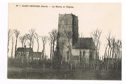 08- 2021 - ETA - NORD - 59 - SAINT GEORGE SUR L'AA - 270 Hab - La Mairie Et L'église - Grande Synthe