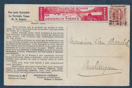 Préo  NAMUR 1925  Sur Carte De BOHAN - Tabac Denoncin Frères - Typo Precancels 1922-31 (Houyoux)