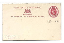 BAHAMAS E.P. Carte Postal Stationery Reply Card 1½p.+ 1½p.  Red On Cream, Mint - Very Fresh.   Belle Fraîcheur.   TB - W - 1859-1963 Colonie Britannique