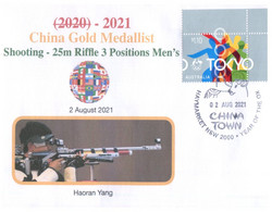 (WW 8 A) 2020 Tokyo Summer Olympic Games - China Gold Medal - 2-08-2021 - Shooting 25m Riffle 3 Positions Men's - Eté 2020 : Tokyo