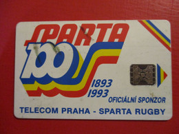 PHONECARD - TELECOM PRAHA - SPARTA RUGBY     D-0086 - Tschechoslowakei