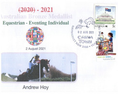 (WW 8 A) 2020 Tokyo Summer Olympic Games - Australia Gold Medal 2-8-2021 - Men's Eventing Jumping (new Olympic Stamp) - Eté 2020 : Tokyo