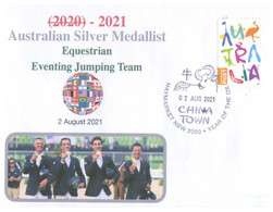 (WW 8 A) 2020 Tokyo Summer Olympic Games - Australia Gold Medal 2-8-2021 - Men's Eventing Jumping Team (Generic Stamp) - Eté 2020 : Tokyo