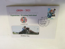 (WW 8 A) 2020 Tokyo Summer Olympic Games - Australia Gold Medal 2-8-2021 - Men's Eventing Jumping (new Olympic Stamp) - Eté 2020 : Tokyo
