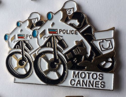 QQ511 Pin's Police Gendarmerie Moto MOTOS CANNES Achat Immédiat - Motos