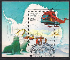 Hongrie Hongarije Ungarn 1987 Yvertn° Bloc 191 (o) Oblitéré Cote 10 € Faune Antarctique - Blocks & Kleinbögen