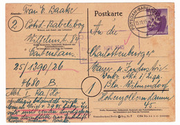 Postkarte Potsdam Babelsberg 1945 Occupation Alliés Stadt Berlin Ours Bären Bear Soviet Zone - Lettres & Documents