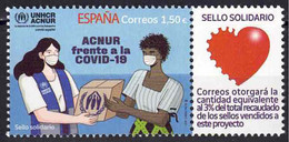 ESPAÑA 2021 ** MNH ED. 5497 ACNUR FRENTE A LA COVID-19. SELLO SOLIDARIO - Neufs