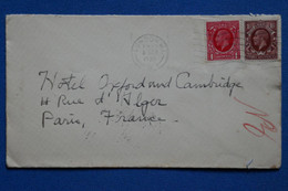 Y8  GRANDE BRETAGNE  BELLE LETTRE   1935  LONDON    POUR  PARIS FRANCE+ AFFRANCHISSEMENT PLAISANT - Cartas & Documentos