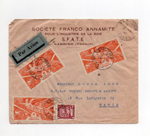 !!!  INDOCHINE, LETTRE PAR AVION DE NAM DINH DE 1948 POUR PARIS - Covers & Documents