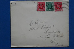 Y8  GRANDE BRETAGNE  BELLE LETTRE   1935  LONDRES    POUR  PARIS FRANCE+ AFFRANCHISSEMENT PLAISANT - Lettres & Documents