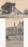 Delcampe - PAIMPONT PLACE DE L'EGLISE LA GRANDE RUE + MONUMENT ELEVE A LA MEMOIRE DES SOLDATS...1925 1926 RARES - Paimpont