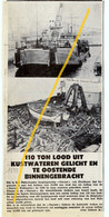 Bergingschip ONRUST Uit Zierikzee Lichte 110 Ton Lood Uit De Kustwateren Van Oostende - Ostende 1973 (BAK-2) - Autres & Non Classés