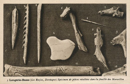 Prehistoire Fouilles Laugerie Basse Outils Ivoire Os Lynx Renne Ivory - Historia
