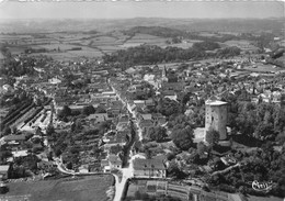 64-ORTHEZ- VUE AERIENNE LA TOUR DE MONCADE A GAUCHE LE FOIRAIL - Orthez