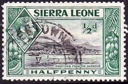 SIERRA LEONE 1938 KGVI ½d Black & Blue-Green SG188 Used - Sierra Leona (...-1960)