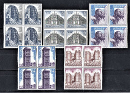 España 1982 Paisajes Y Monumentos Serie Completa En Bloques De 4 Nuevos - 1981-90 Unused Stamps