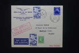 BELGIQUE - Enveloppe De L'Inauguration De L 'Aérodrome De Namur En 1947 Pour La France - L 103199 - Andere & Zonder Classificatie