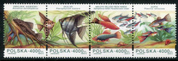 POLAND 1994 Aquarium Fish Strip MNH / **  Michel 3505-08 - Nuevos