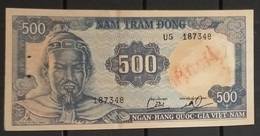 South Viet Nam Vietnam 500 Dong FAKE Banknote Note 1966 / 02 Photos - Vietnam