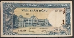 South Viet Nam Vietnam 500 Dông VF Banknote Note 1962 - Pick # 6a / 2 Photos - Vietnam