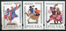 POLAND 1994 Folk Dances MNH / **  Michel 3490-92 - Nuovi