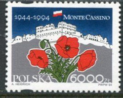 POLAND 1994 Monte Cassino MNH / **  Michel 3488 - Nuevos