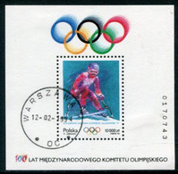 POLAND 1994 Winter Olympics Block Used  Michel Block 125 - Usados