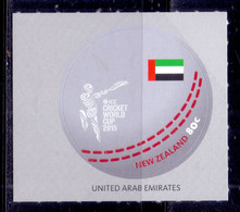 2015, New Zealand, ICC Cricket World Cup 2015, Odd Shape, Single Stamp, MNH. - Nuevos