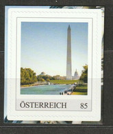 Österreich PM Berühmte Türme Washington Monument USA ** Postfrisch Selbstklebend - Private Stamps