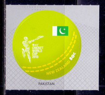 2015, New Zealand, ICC Cricket World Cup 2015, Odd Shape, Single Stamp, MNH. - Nuevos