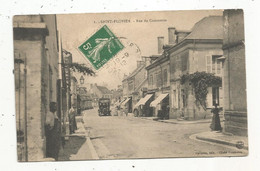 Cp , 37 , SAINT FLOVIER ,ruedu Commerce ,automobile, Voyagée 1912 - Other & Unclassified
