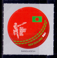 2015, New Zealand, ICC Cricket World Cup 2015, Odd Shape, Single Stamp, MNH. - Nuevos