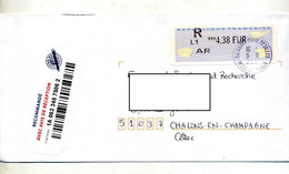 Lettre Recommandée Nancy Sur Vignette - 2000 Type « Avions En Papier »