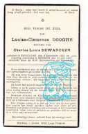 DP Louisa Clemence Dooghe ° Reninge Lo-Reninge 1855 † Merkem Houthulst 1937 X Charles Louis Dewancker - Andachtsbilder