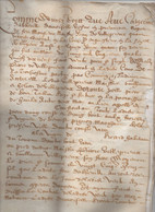 Acte Parchemin Manuscrit 1599 6 Pages 16ème Siècle Bourdeaux Catherine Dabbeville (?) Maistre Jean De Villepreux - Manuscripts