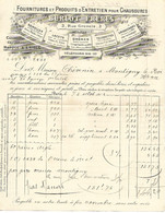 2 Factures Illustrées 1904 / 75003 PARIS / BURLOT Frères / Produits D'entretien Pour Chaussures, Cirage, Lacets - Droguerie & Parfumerie