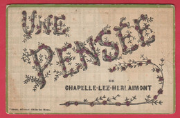 Chapelle-lez-Herlaimont - Une Pensée De… - Jolie Fantaisie Décorée De Brillants  - 1906 ( Voir Verso ) - Chapelle-lez-Herlaimont
